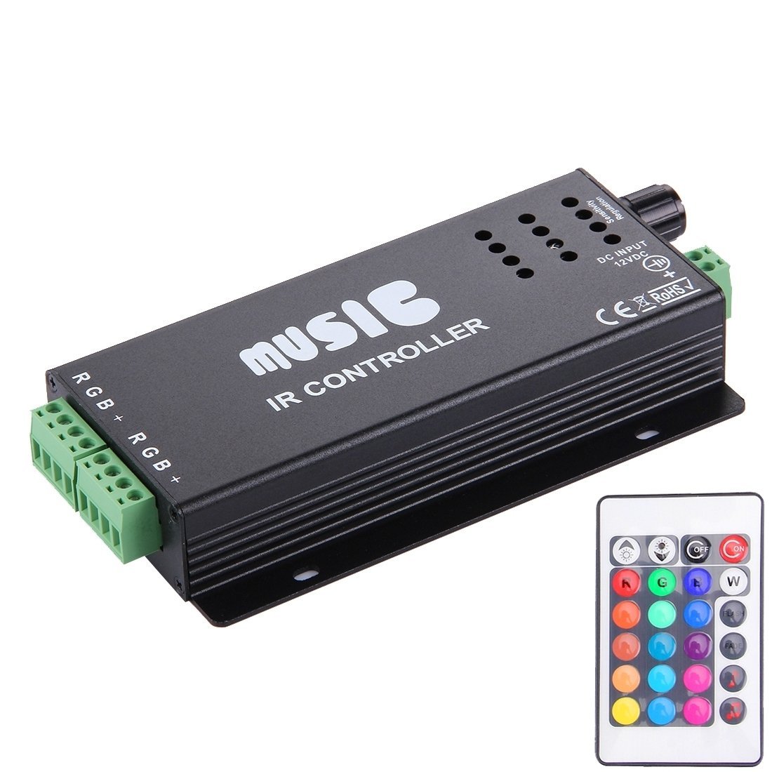DC12-24V Music Controller IR Remote Control Applicable to indoor and outdoor LED lighting project